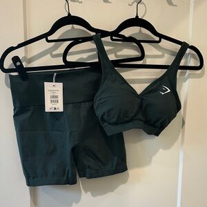 Dark Green Gymshark Set